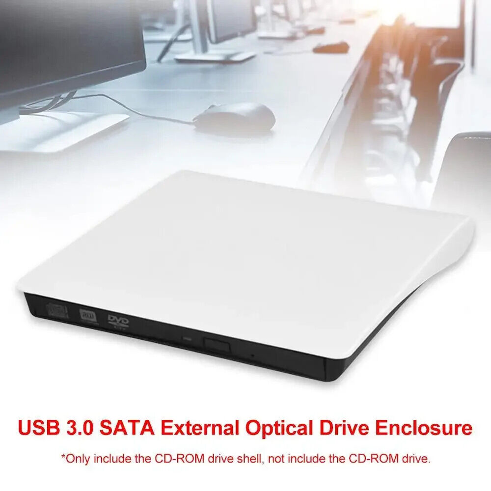 USB 3.0 Portable CD/DVD Drive Enclosure Case