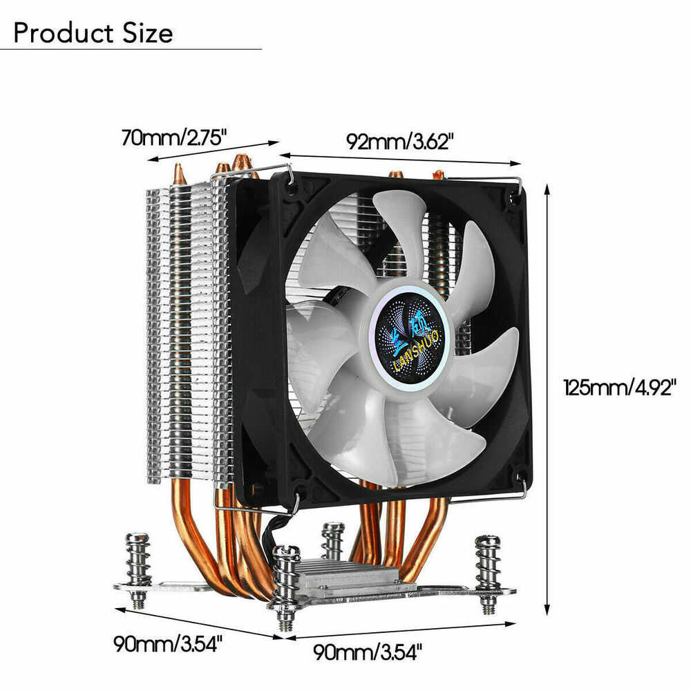 RGB LED Heatsink CPU Cooler for Intel LGA 2011 V2 V3 V4