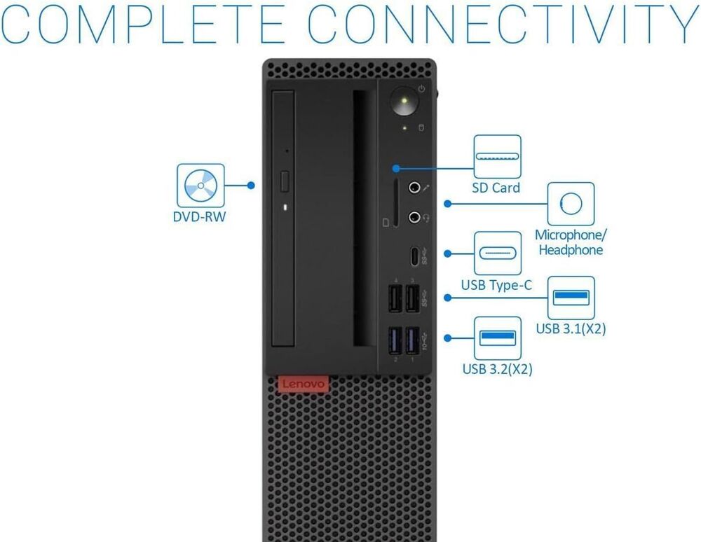 Lenovo ThinkCentre M720S i7 8th Gen Desktop PC with 32GB RAM, 2TB SSD, Windows 10 Pro