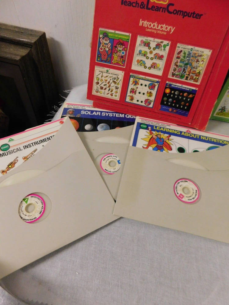 Vintage 1980s Mattel Teach & Learn Computer Game Sets with Sesame Street Themes