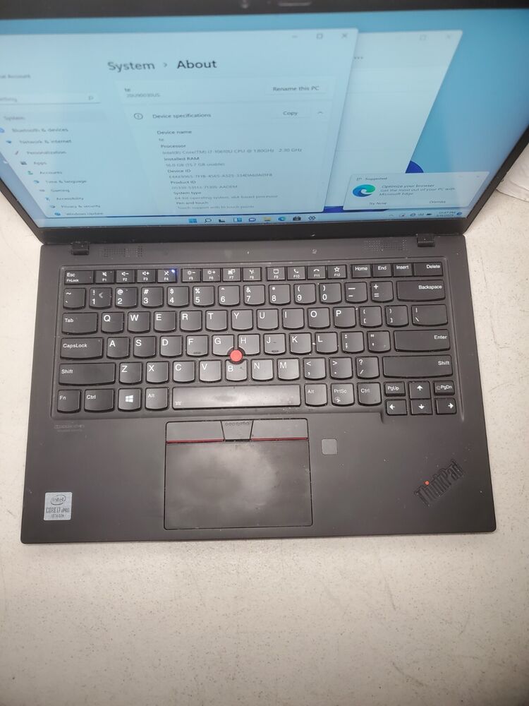 Lenovo ThinkPad X1 Carbon 8th Gen Laptop