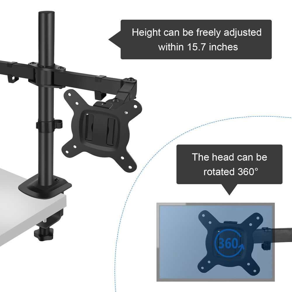 Dual LCD Screen Swivel Stand Mount Holder
