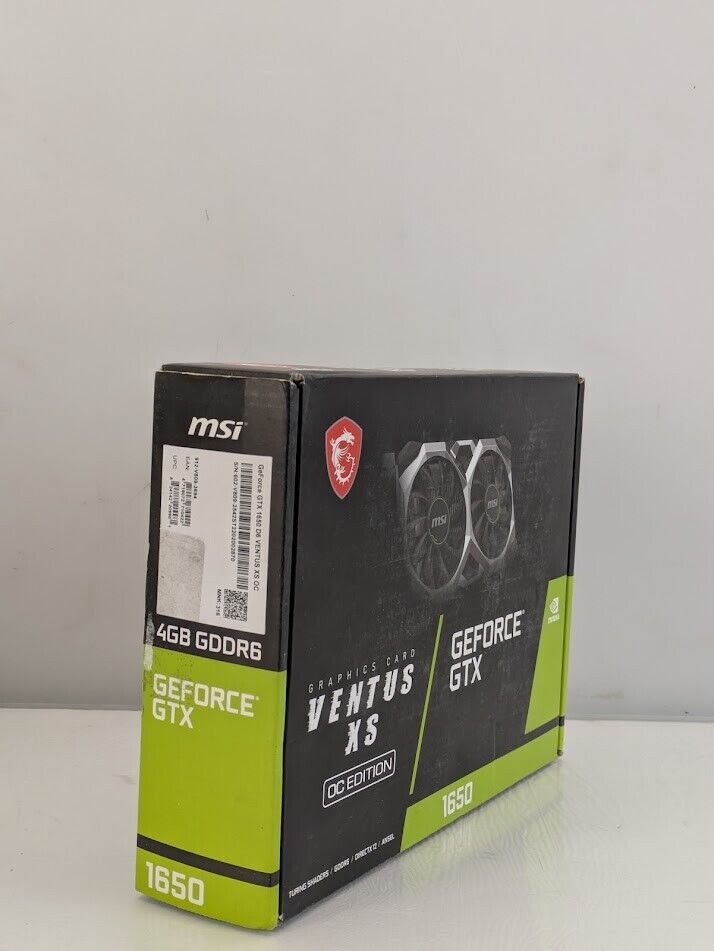 MSI GeForce GTX 1650 D6 VENTUS XS OC Edition 4GB GDDR6 Graphics Card