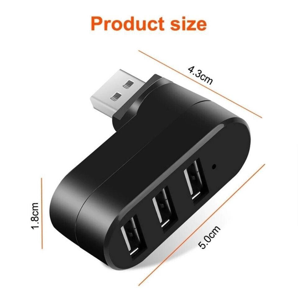 3 Port USB 3.0 Hub Splitter for Enhanced Connectivity