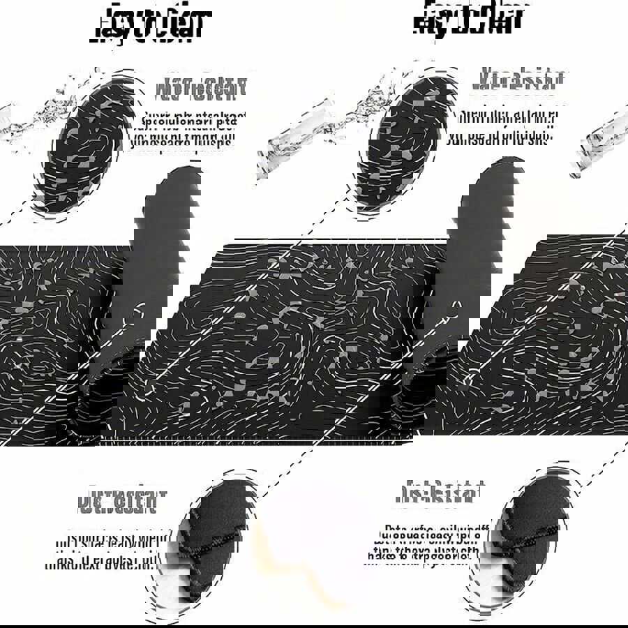 Enhanced Large Size Ergonomic Keyboard and Mouse Pad