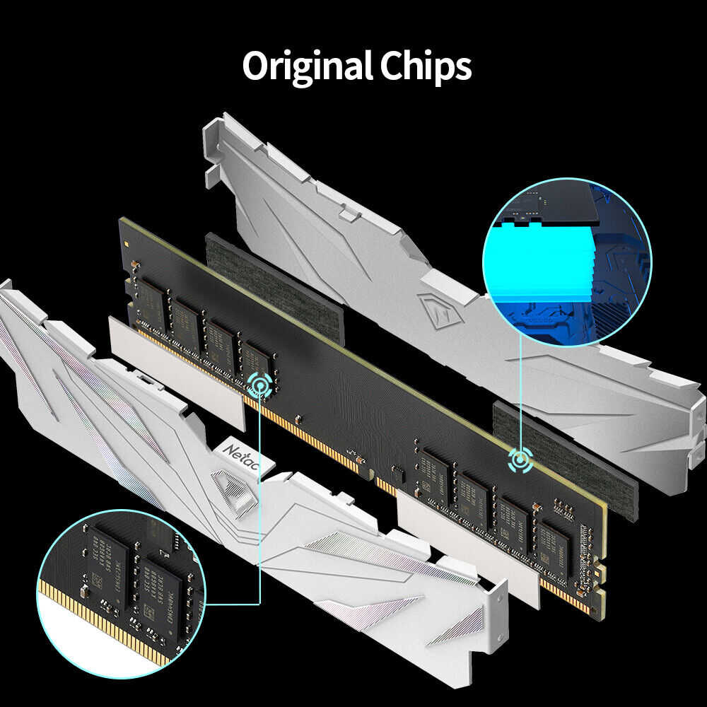 Netac DDR4 32GB (2x16GB) 3200MHz UDIMM C16 Desktop RAM Kit