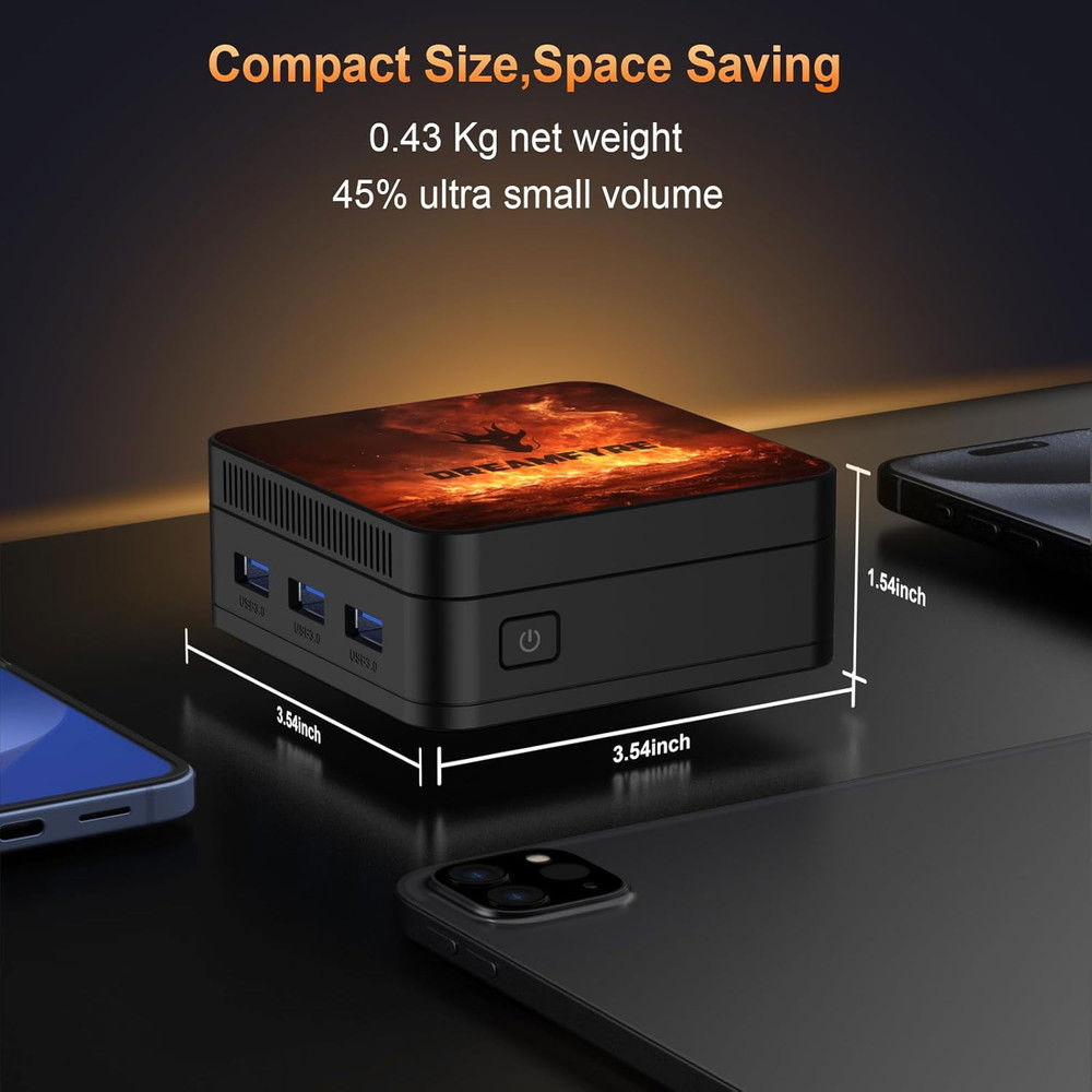 Mini PC Alder Lake-N95 with 8GB RAM and 256GB Storage