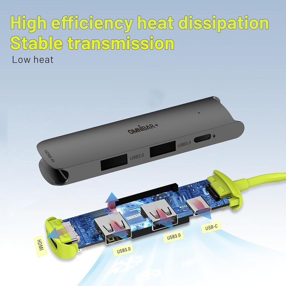 4K HDMI & USB 3.0 Multiport USB-C Hub Adapter for MacBook Pro/Air