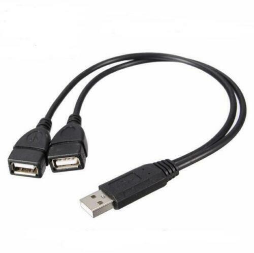 USB 2.0 A Male to Dual Female Y Splitter Hub Adapter Cable