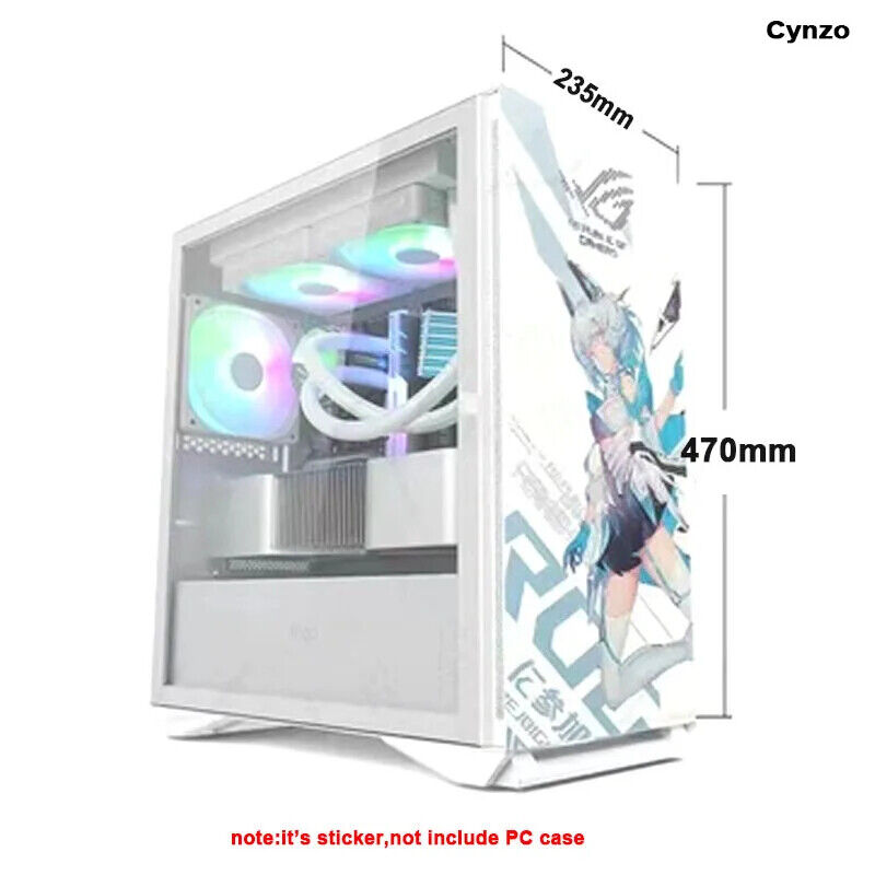 Customizable Anime Themed PC Case Decal