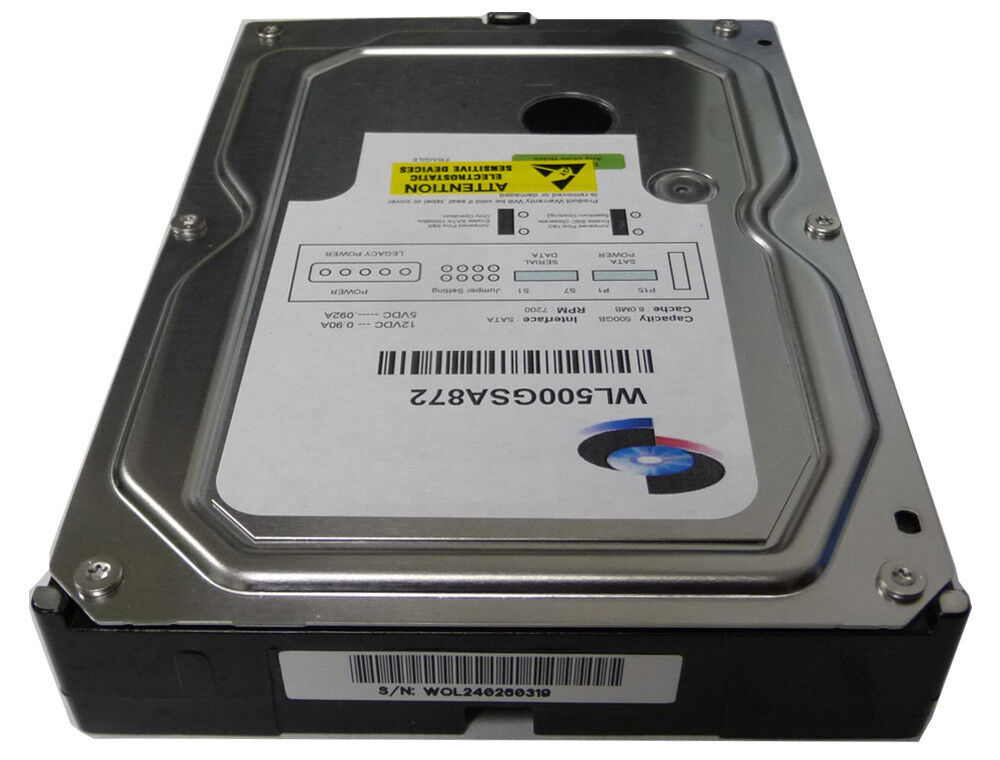 WL 500GB 8MB Cache SATA 3Gb/s 3.5" Desktop Hard Drive for CCTV DVR, PC