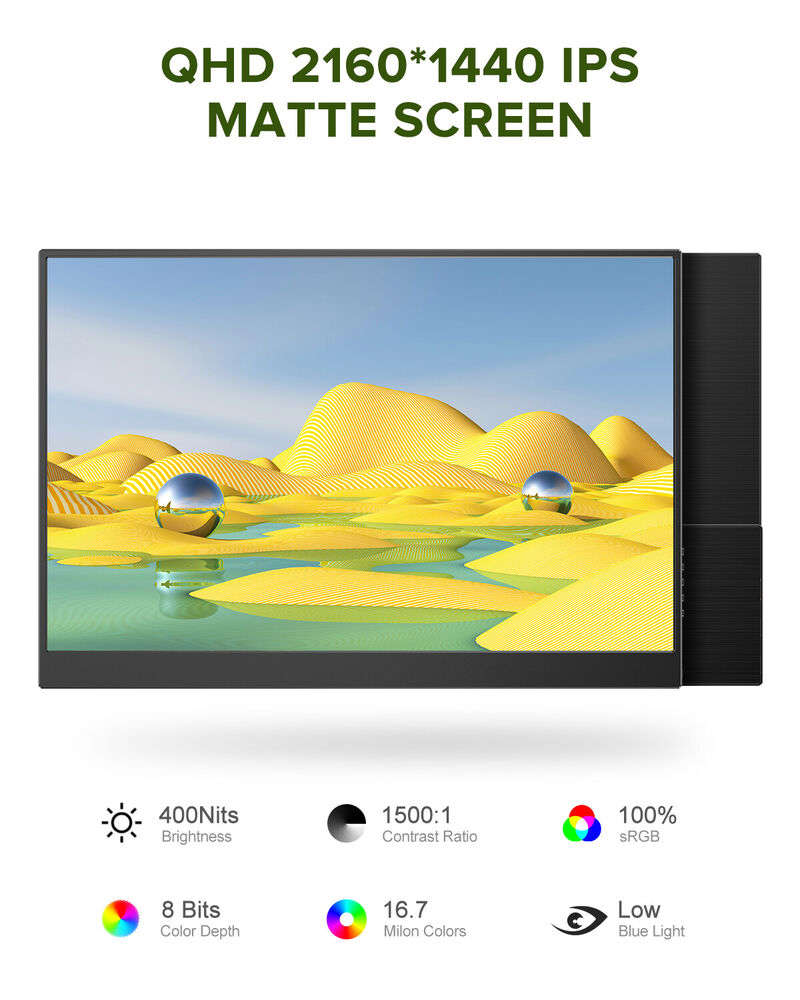 14.3" 3:2 2K 1440P Gaming IPS HDR Portable Monitor with HDMI & USB-C