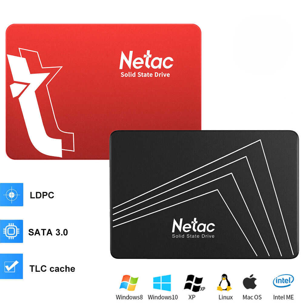 Netac High-Capacity SSDs - 120GB, 256GB, 512GB SATA III Internal Drives