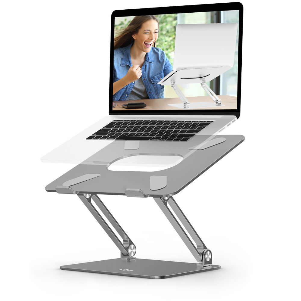 Ergonomic Aluminum Laptop Stand with Adjustable Height