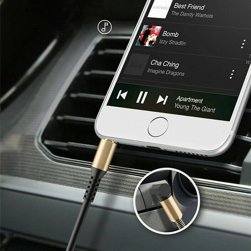 L-Shaped 3.5mm Male to Male AUX Cable for Car Audio