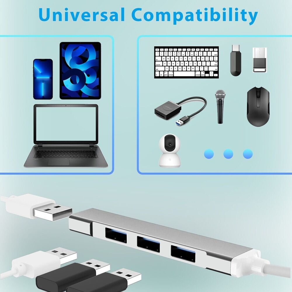 4-Port USB-C Hub Adapter for Multiple Devices