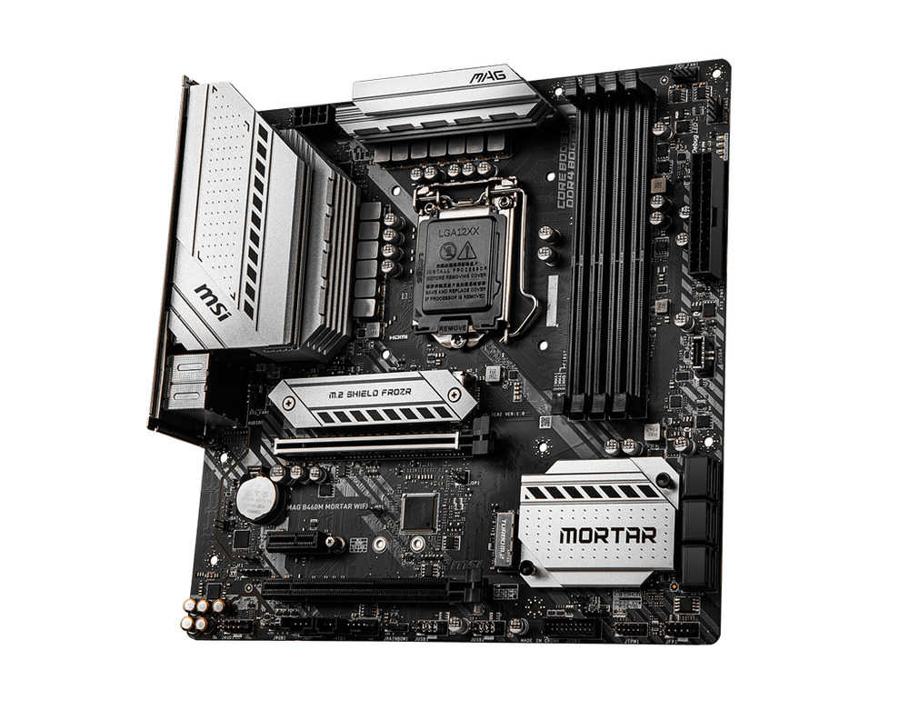 MSI MAG B460M MORTAR/WIFI B460 Motherboard - LGA 1200 DDR4 USB 3.2 Turbo M.2 MATX