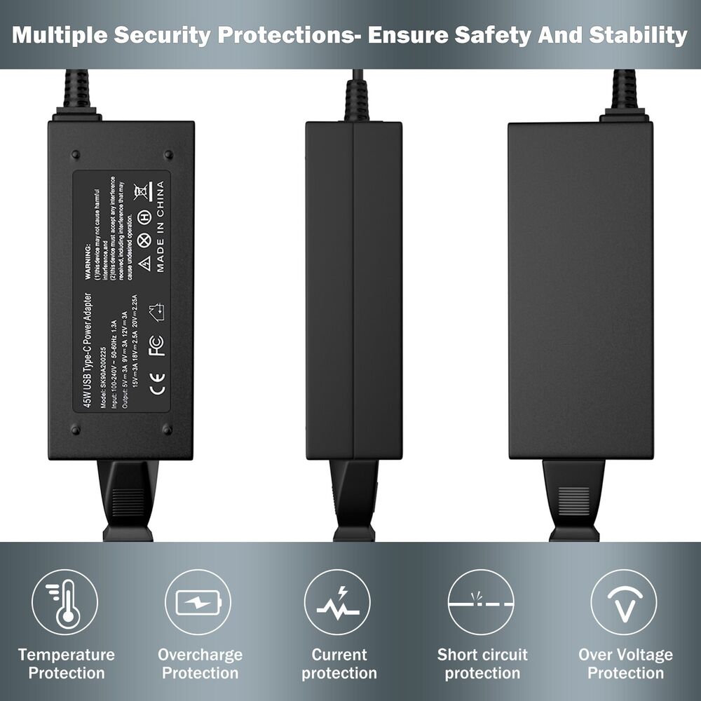 45W USB-C Laptop Charger for Lenovo ThinkPad