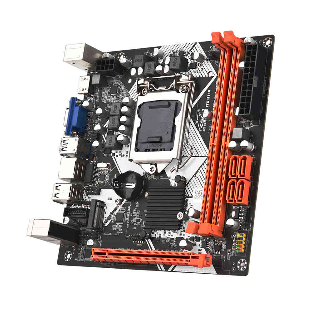 Mini ITX H110 Motherboard with DDR4, USB 3.0, SATA3, NVMe, WiFi & Bluetooth