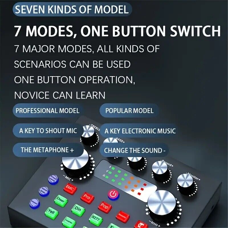 High-Quality USB External Sound Card for Live Broadcasts