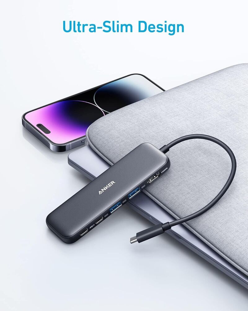 Anker 332 USB-C Hub 5-in-1 with 4K HDMI, Dual USB-A Ports