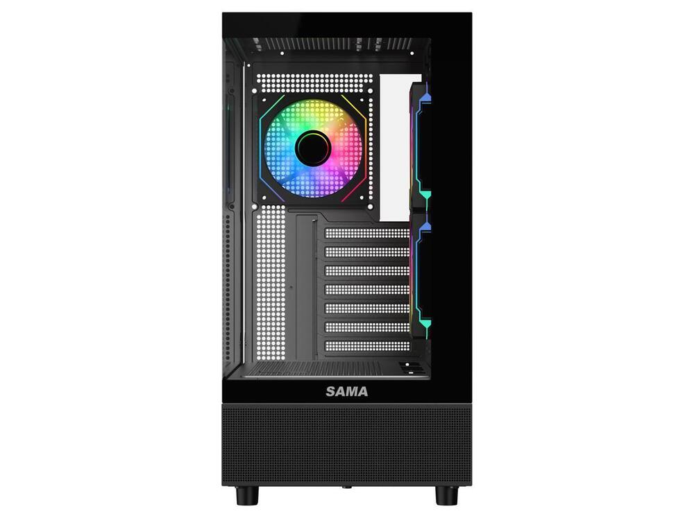 Sama Neview 4361 Black ATX Mid Tower Gaming PC Case with 3 x 120mm ARGB Fans