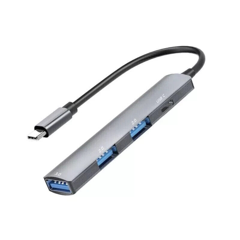 4-Port USB-C Hub Adapter for High-Speed Data Transfer