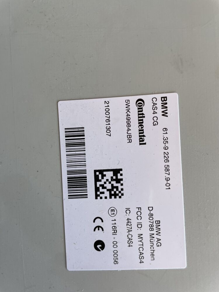 2011-2012 BMW 550i N63 F10 4.4 V8 RWD ECU DME CAS4 Key Fob Module Computer Set
