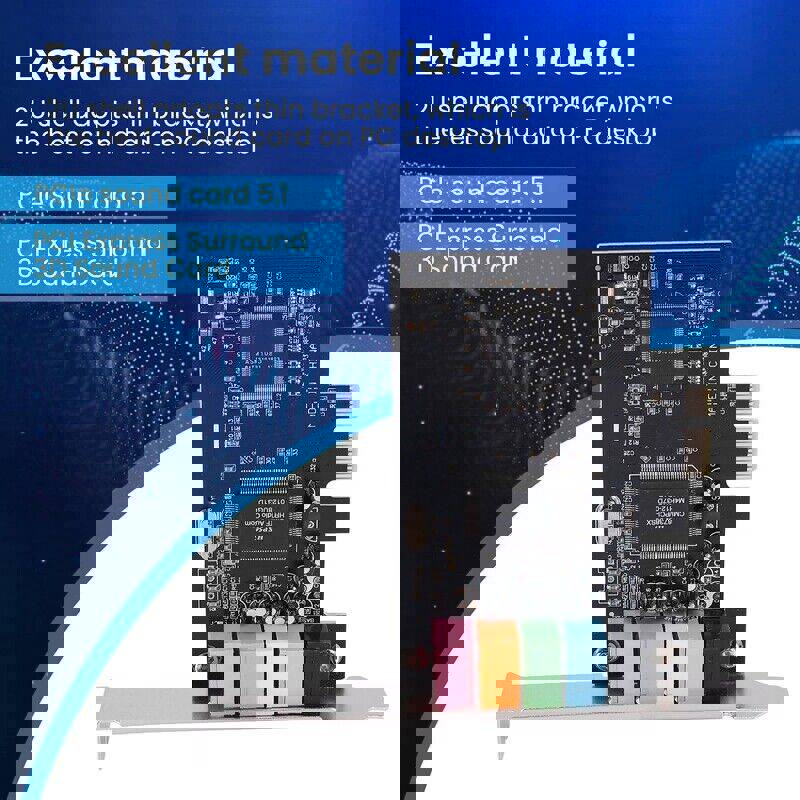 High-Quality PCIe Sound Card 5.1 for Enhanced Audio Experience