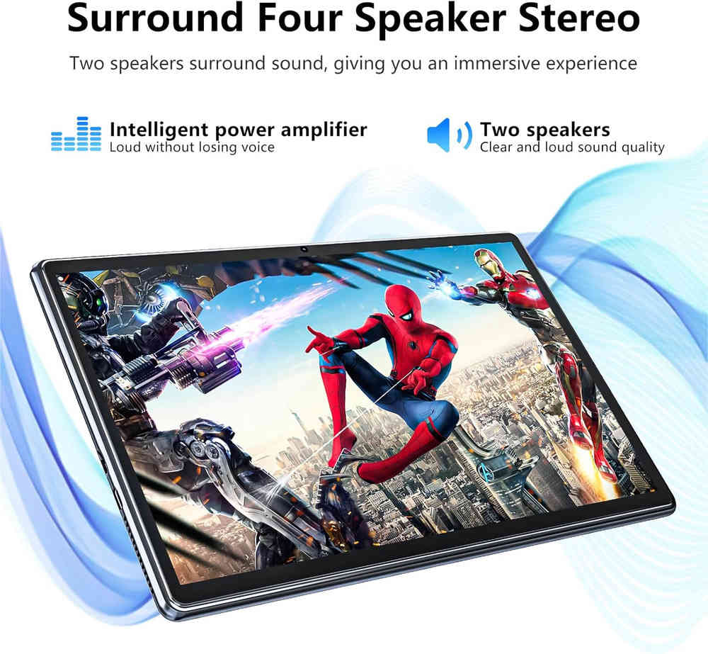 SGIN 1 10 FHD Tablet with Android 13, Octa-Core Processor, 4GB RAM, 128GB ROM
