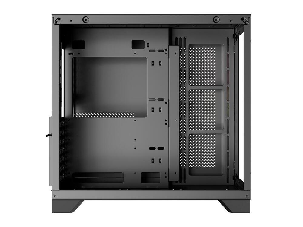 DIYPC ARGB-Q10-BK Black USB 3.0 ATX Mid Tower Gaming Computer Case with Dual Tempered Glass