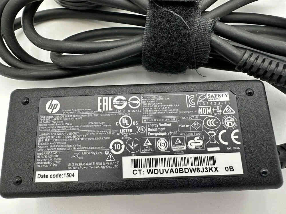 HP 45W 19.5V Blue Tip Laptop Charger