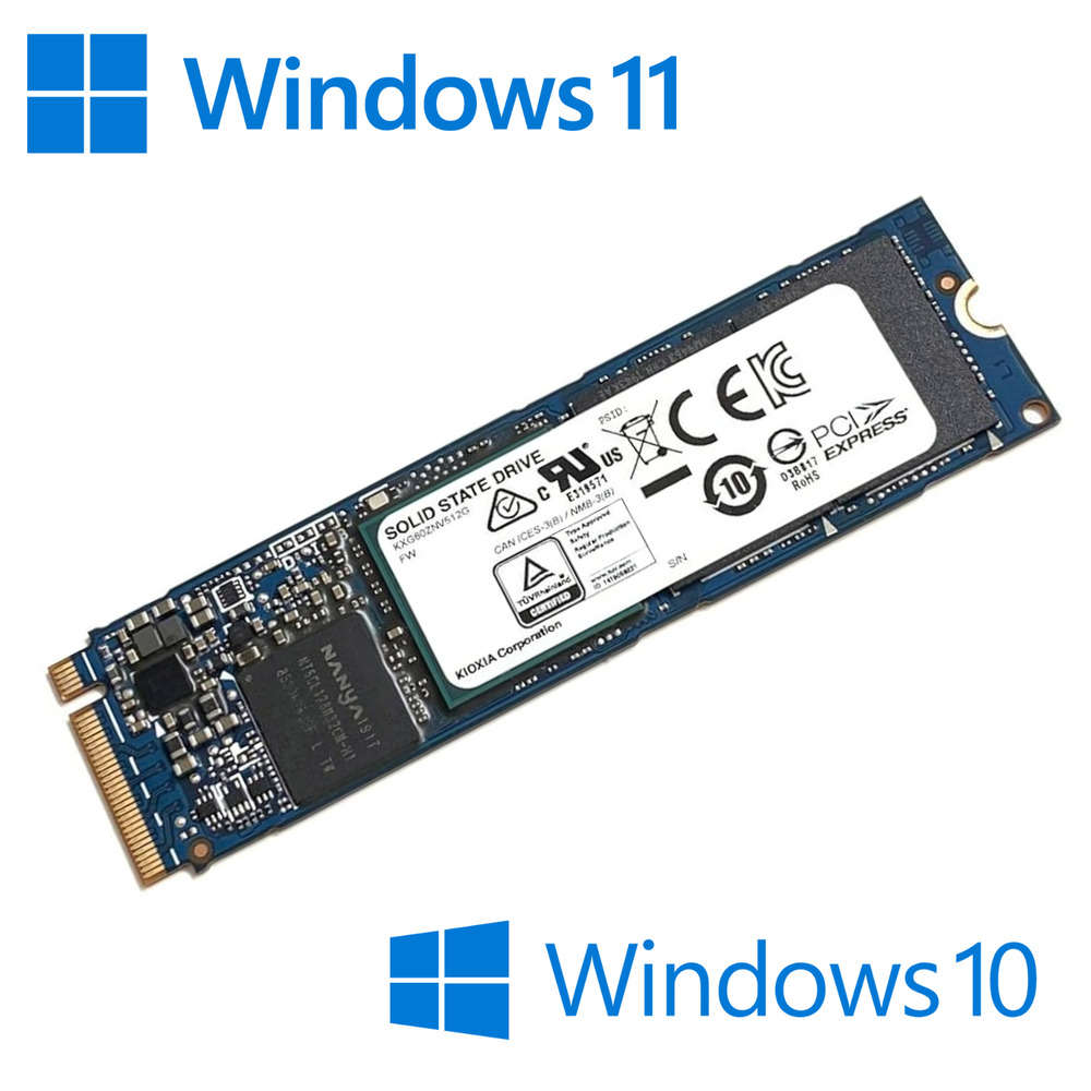 High-Speed M.2 NVMe SSD with Pre-installed Windows 10/11 Pro