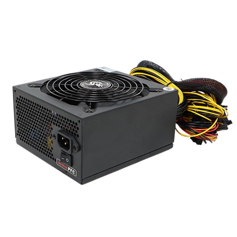 1000W 80 Plus Bronze Certified Power Supply Unit for 6 GPU Gaming Rigs