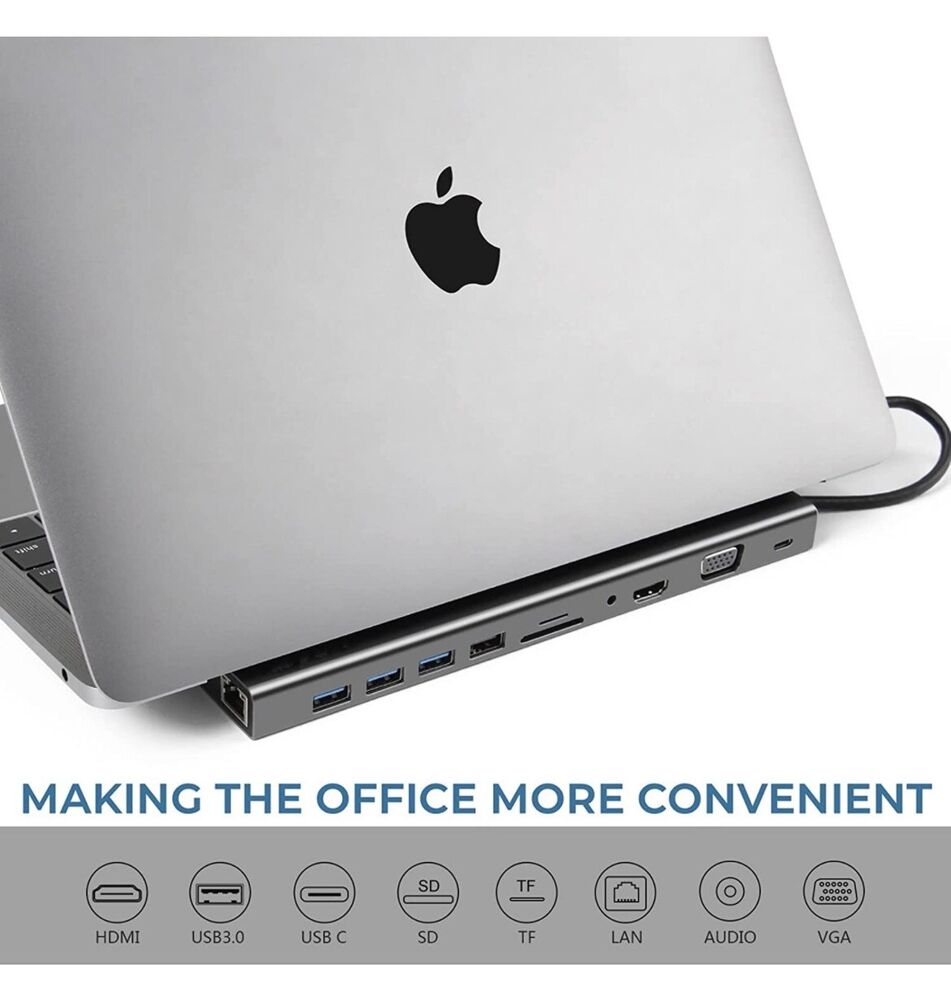 11-in-1 USB C Docking Station with Gigabit Ethernet