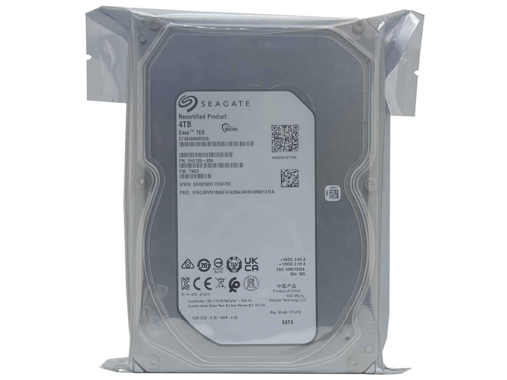 Seagate Exos 4TB 7200 RPM SATA 6Gb/s 3.5" Enterprise Hard Drive