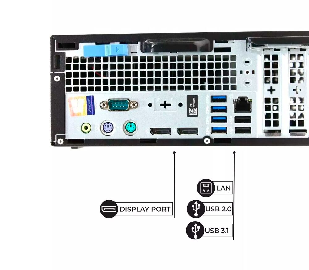 Dell OptiPlex Business Desktop Bundle with Intel i5-9500, RAM Options, SSD Storage, and Monitor