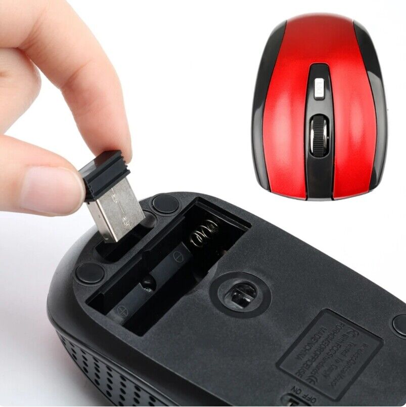 2.4GHz Wireless Optical Mouse with USB Receiver