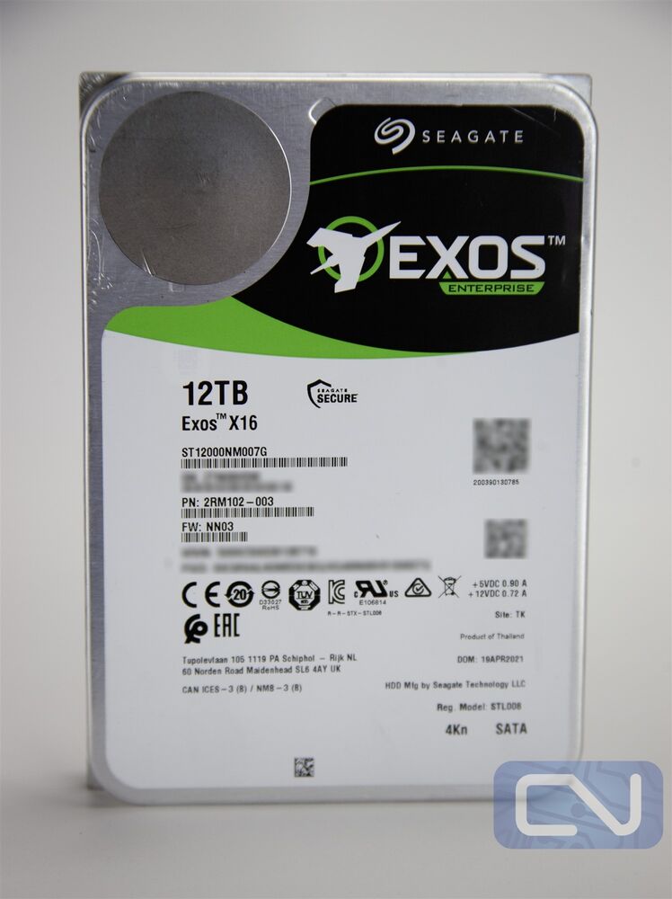 Seagate Exos X16 12TB SATA Hard Drive with 256MB Cache