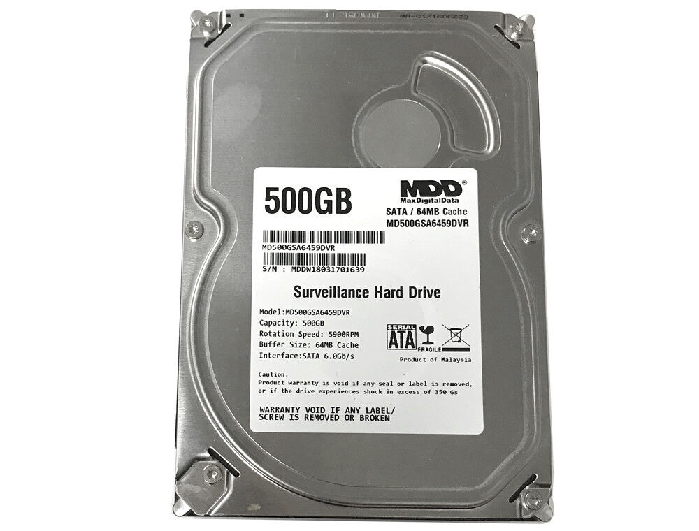500GB 8MB Cache SATA 3.5" Surveillance Hard Drive for CCTV DVR and Security Systems