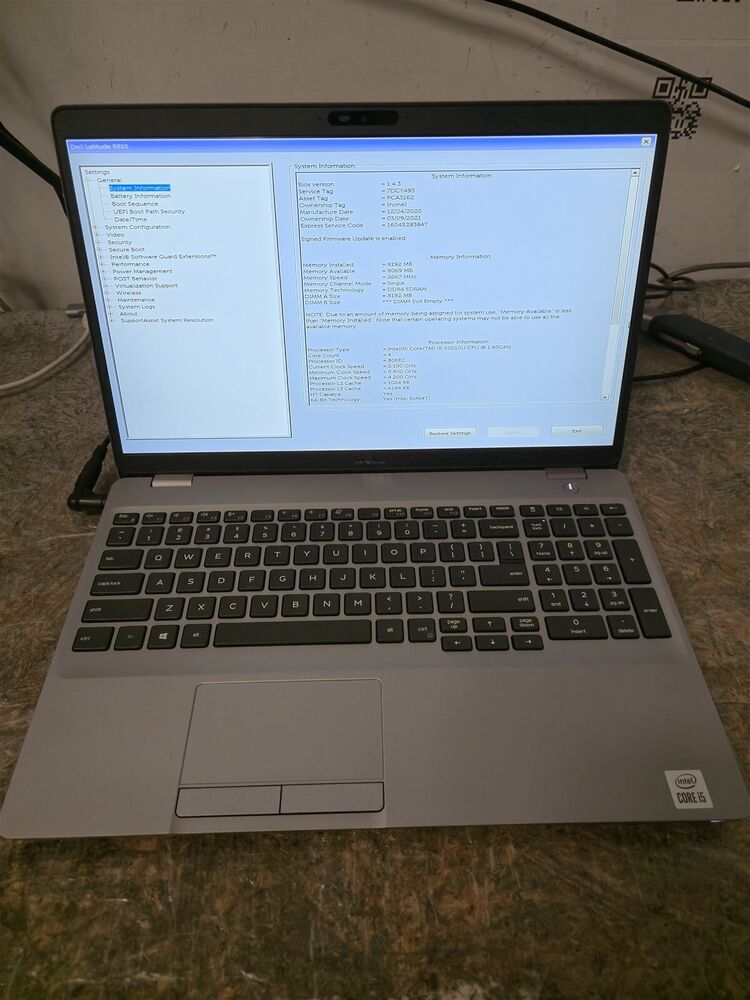 Dell Latitude 5510 Business Laptop | i5-10210U, 8GB RAM, Open Box