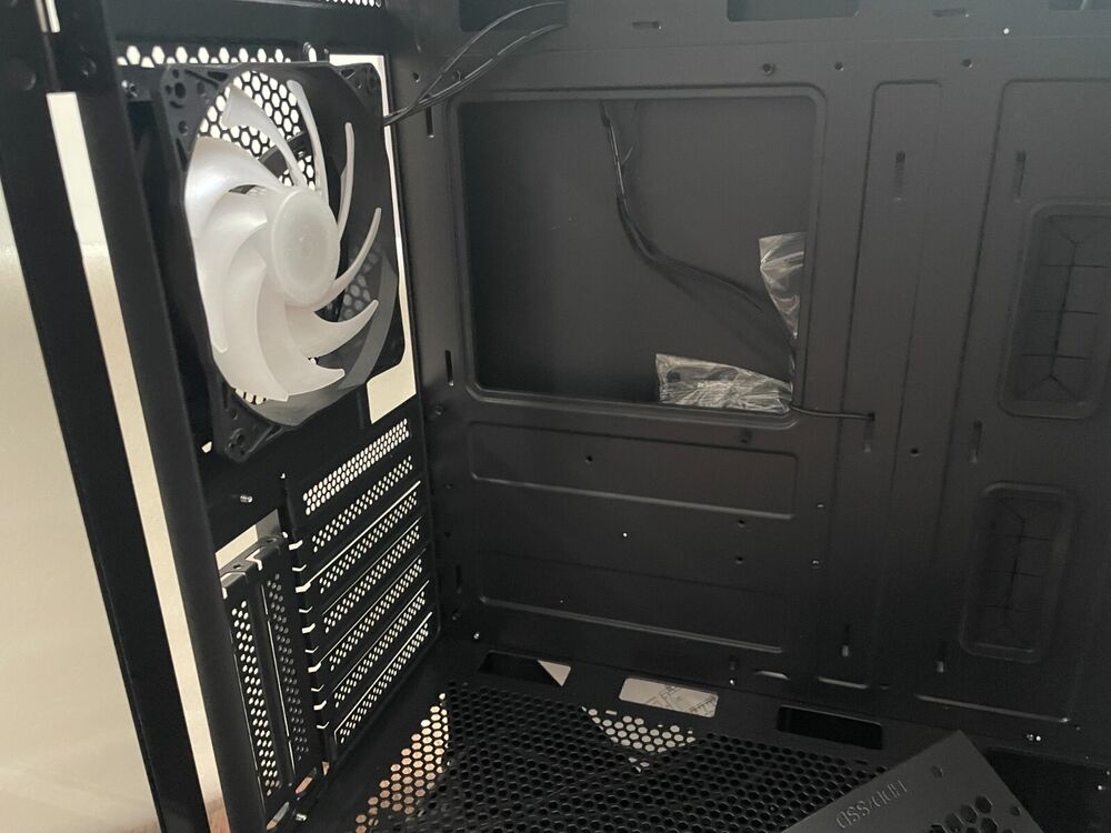 Black Mid Tower Gaming Computer Case with 4 Pre-Installed Fans