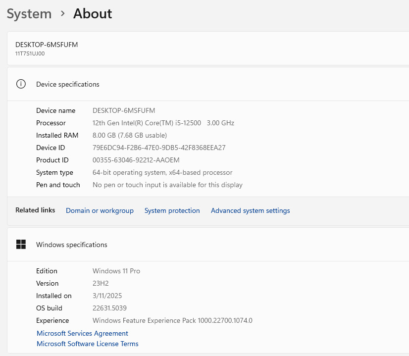 Lenovo ThinkCentre M70s Gen 3 Desktop PC