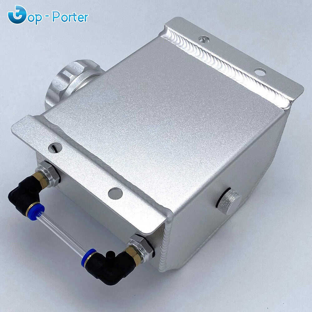 1L Aluminum Radiator Coolant Overflow Bottle - Universal Fit