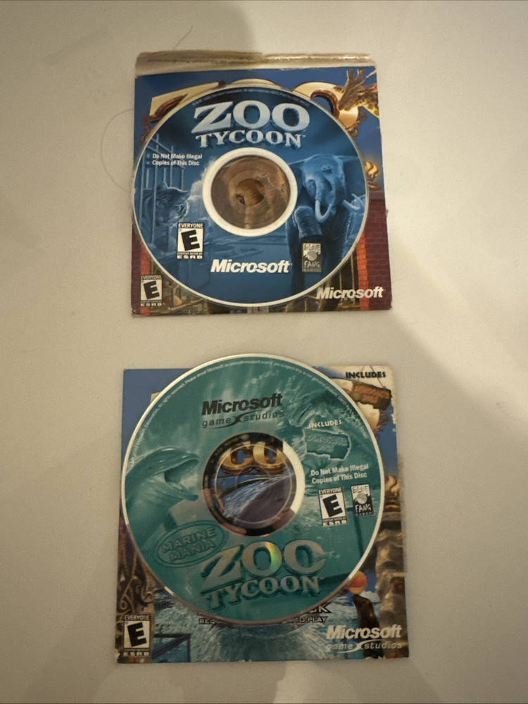 Zoo Tycoon Marine Mania PC Game with Microsoft CD and Box