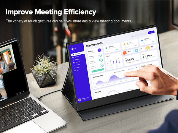 15.6" Touchscreen HDR Portable Monitor with IPS 2K Resolution
