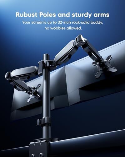 ELESLAND Dual Adjustable Monitor Stand EST001 - Black