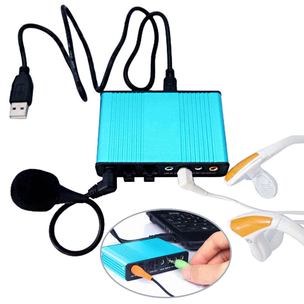 6 Channel 5.1 USB Sound Card Adapter with Optical Audio for Laptops and Notebooks