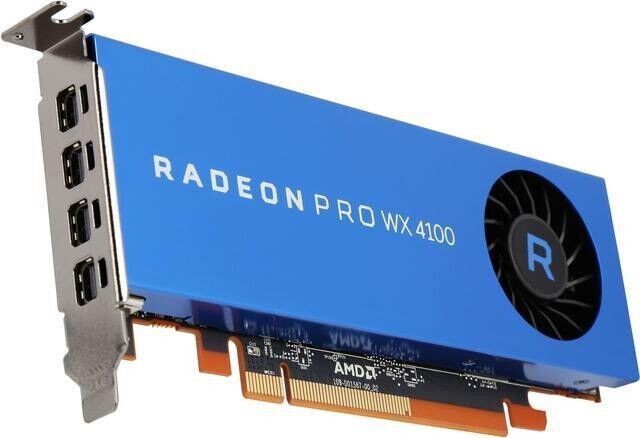 AMD Radeon Pro WX 4100 4GB GDDR5 Graphics Card - Low Profile, 4x Mini DisplayPort