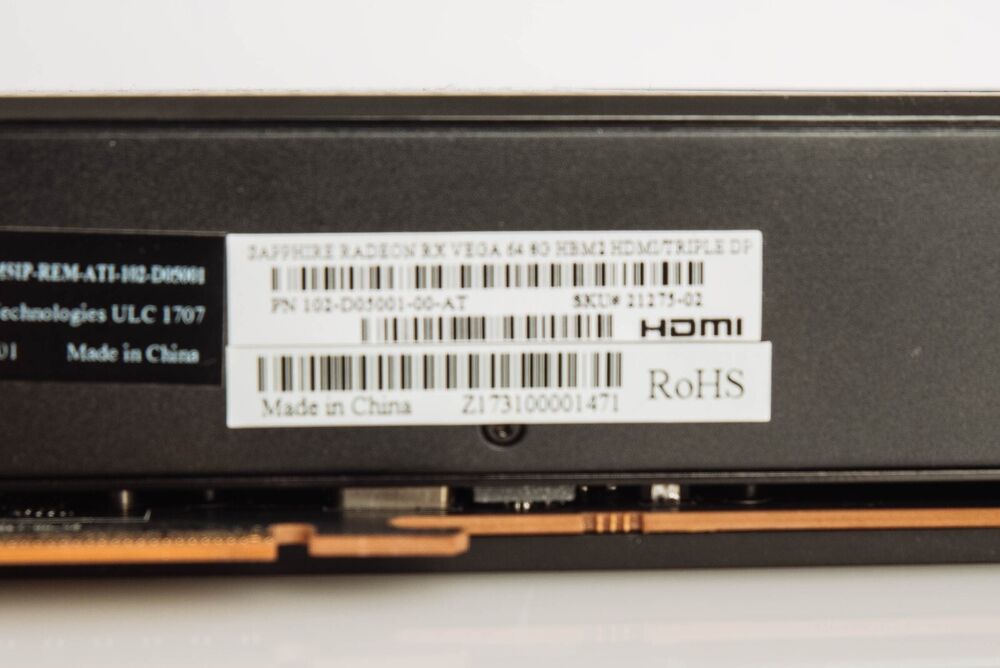 SAPPHIRE Radeon RX Vega 64 8GB HBM2 Graphics Card - High-Performance Gaming